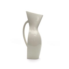 Memphis Style White Ceramic Carafe by Studio Zwartjes in Amsterdam