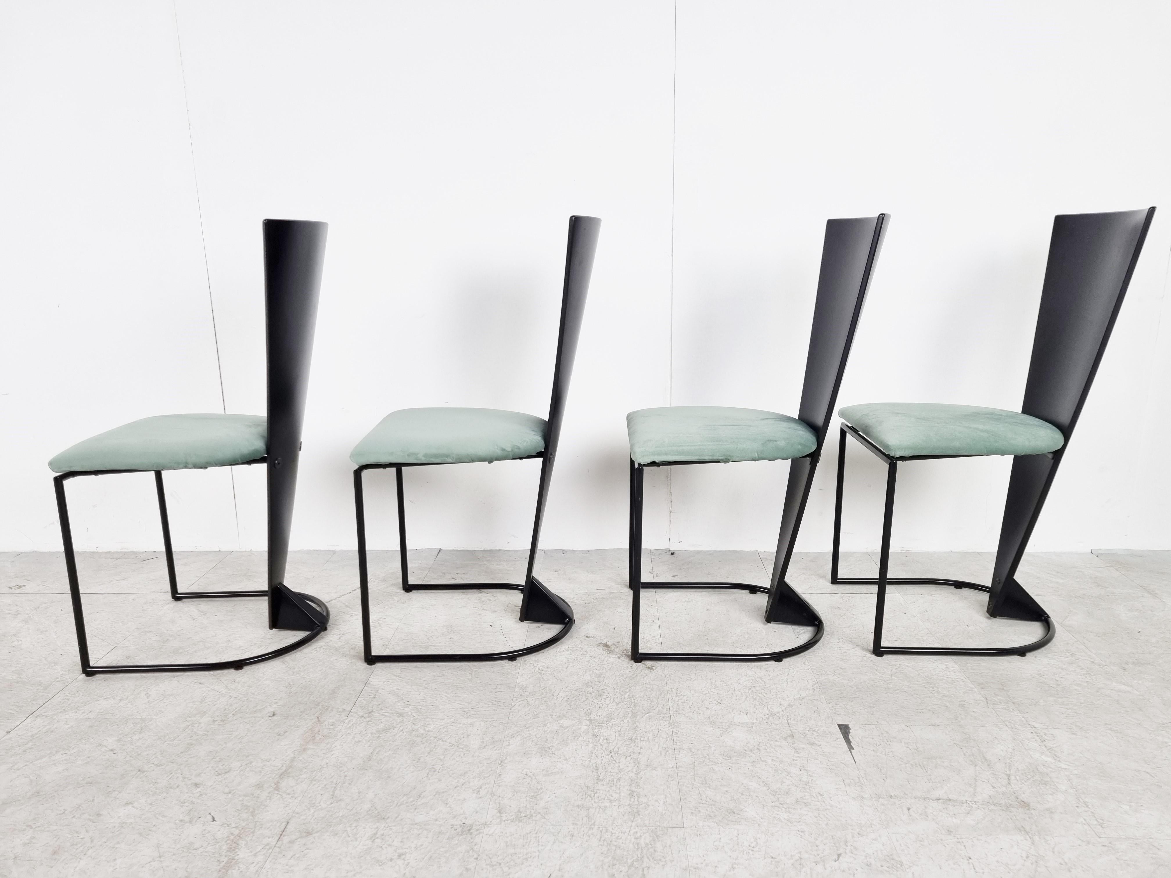 Metal Memphis Style Zino Chairs by Harvink, 1980s