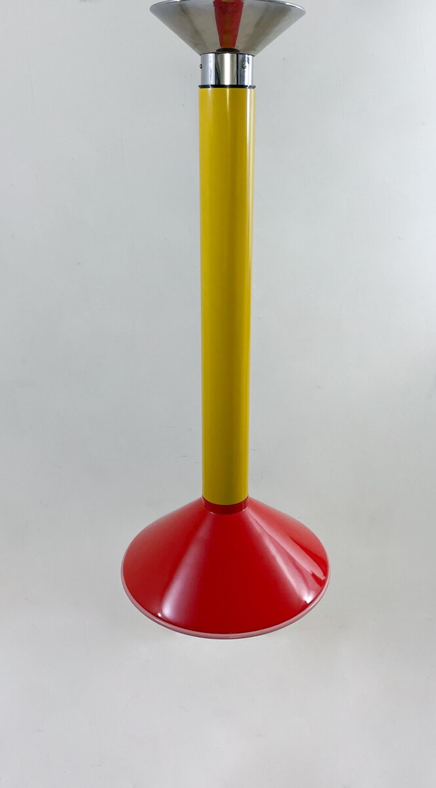Memphis Suspension, Red Yellow and Pink, Italy, 1980s For Sale 2
