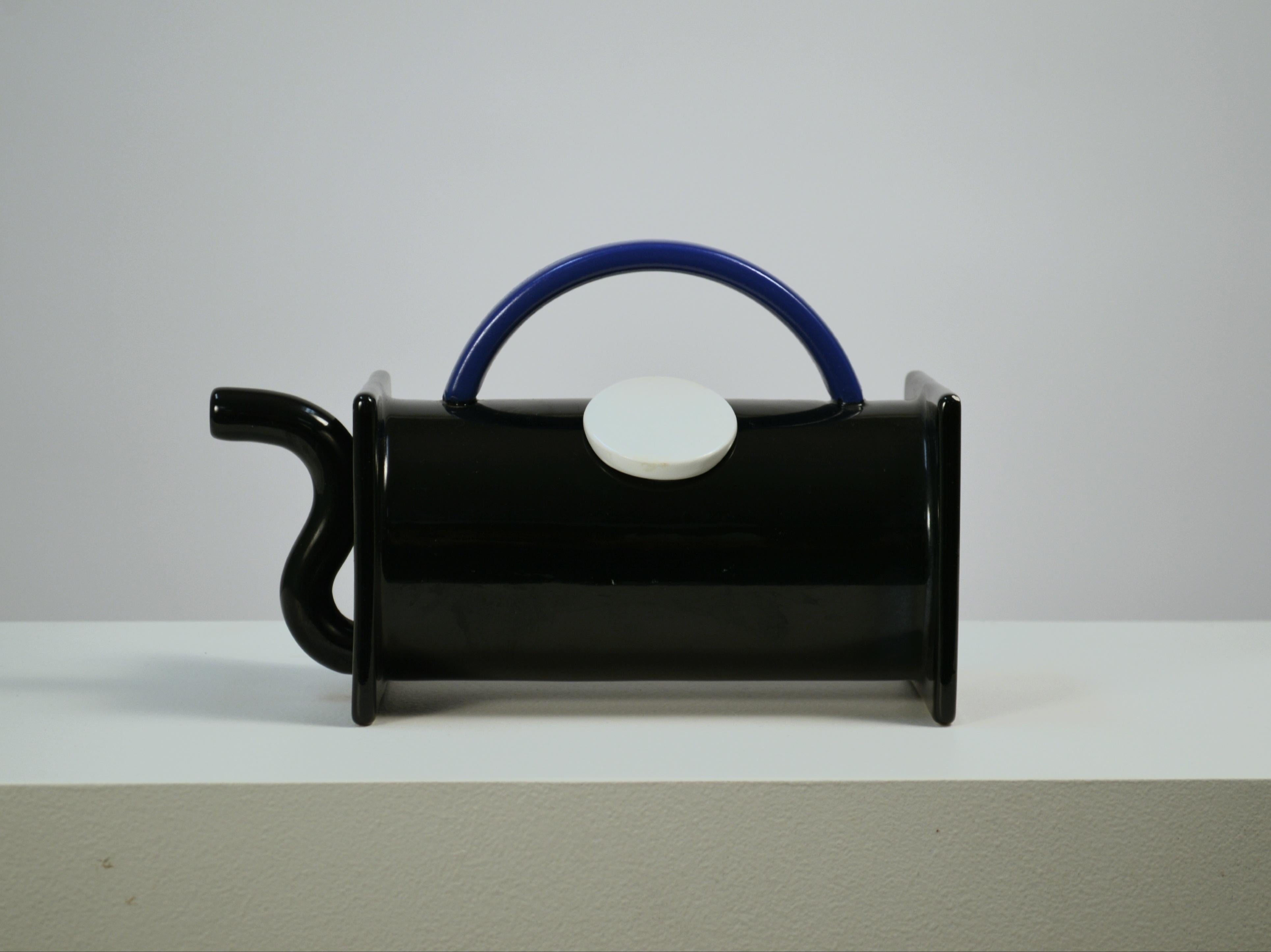 Post-Modern Memphis Teapot by Marco Zanini for Bitossi, Italy  For Sale