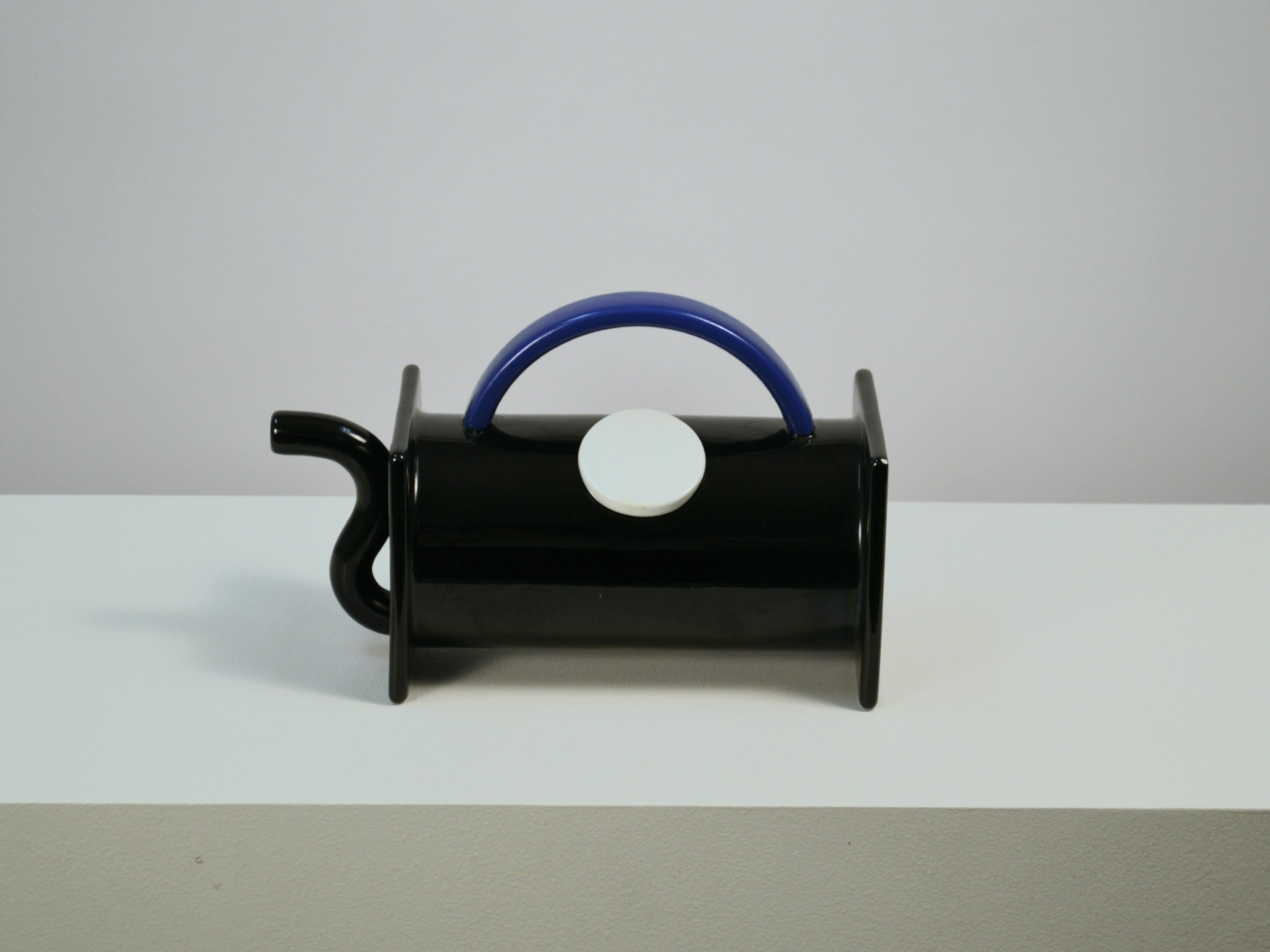 Glazed Memphis Teapot by Marco Zanini for Bitossi, Italy  For Sale