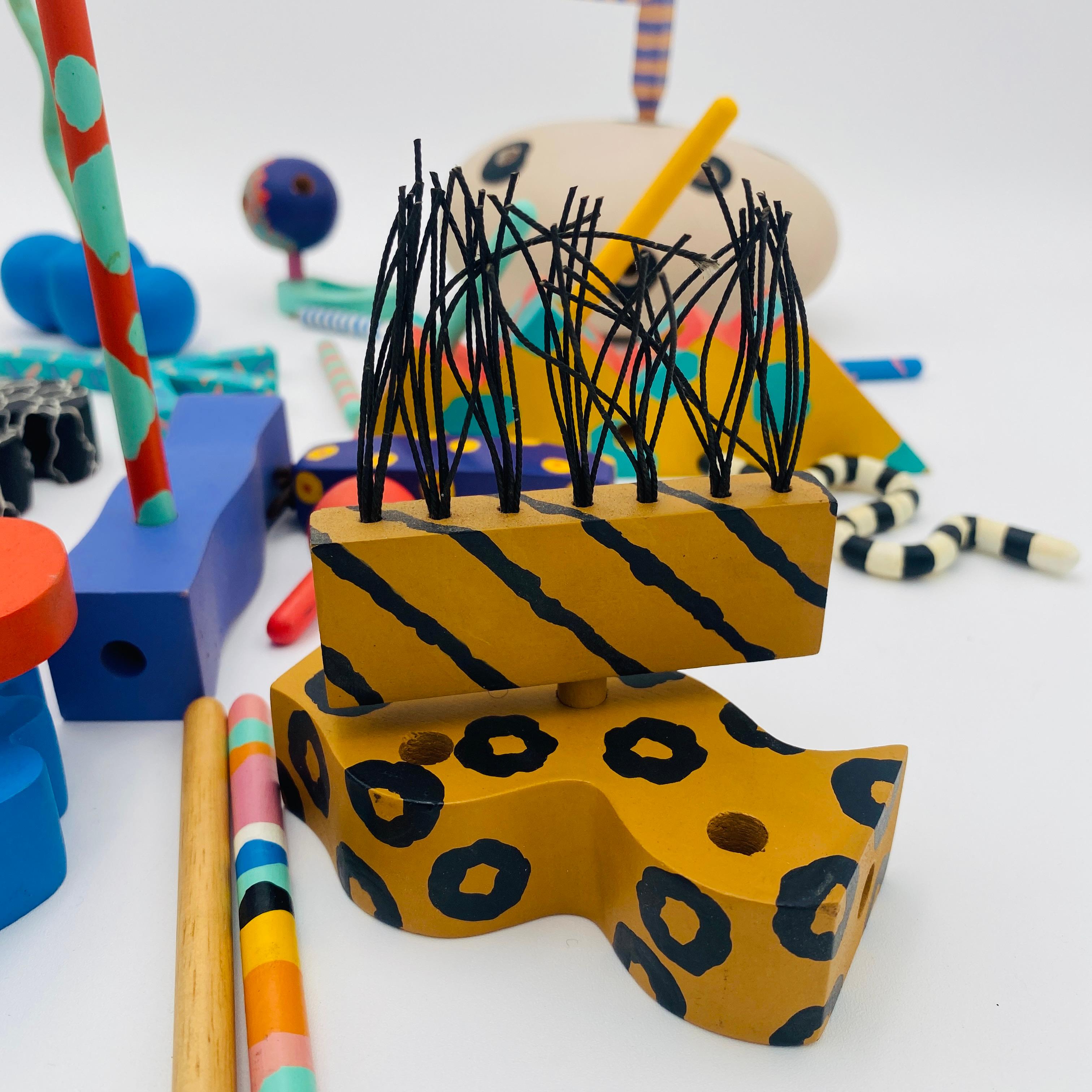MEMPHIS ZOLO Holzspielzeug entworfen von Byron Glaser und Sandra Higashi MOMA 1980er Jahre im Angebot 9