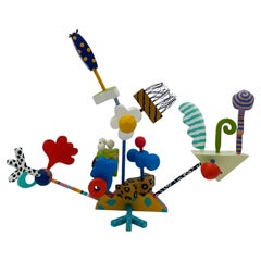 MEMPHIS ZOLO Jouets en bois conçus par Byron Glaser et Sandra Higashi MOMA années 1980