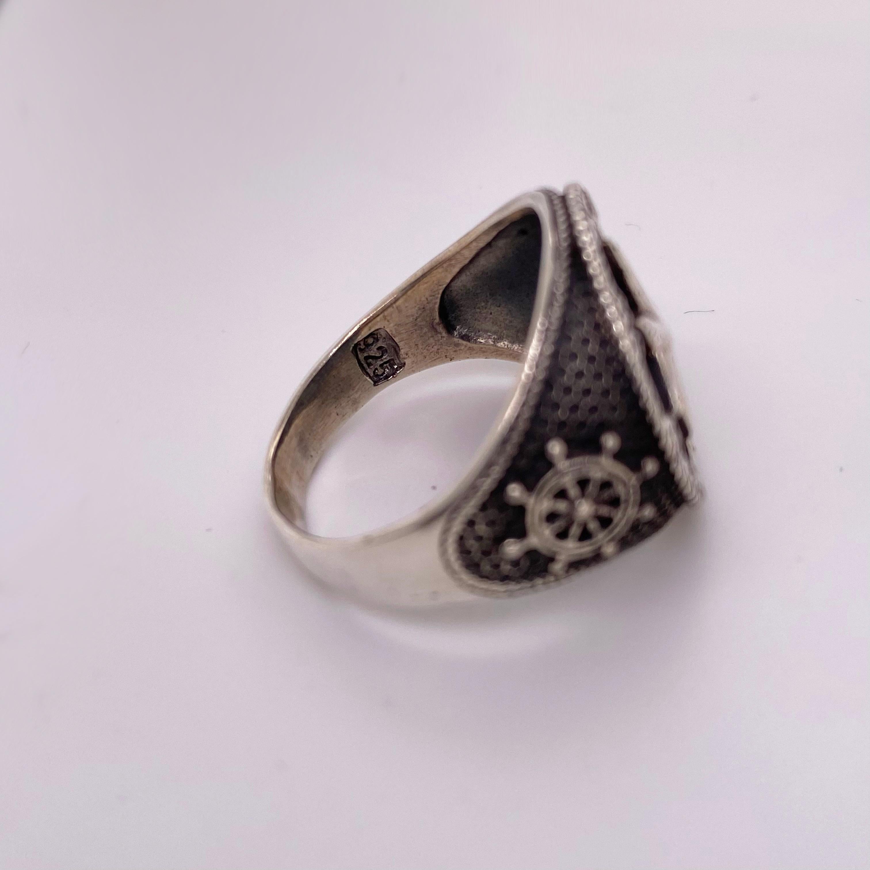 sterling silver compass ring