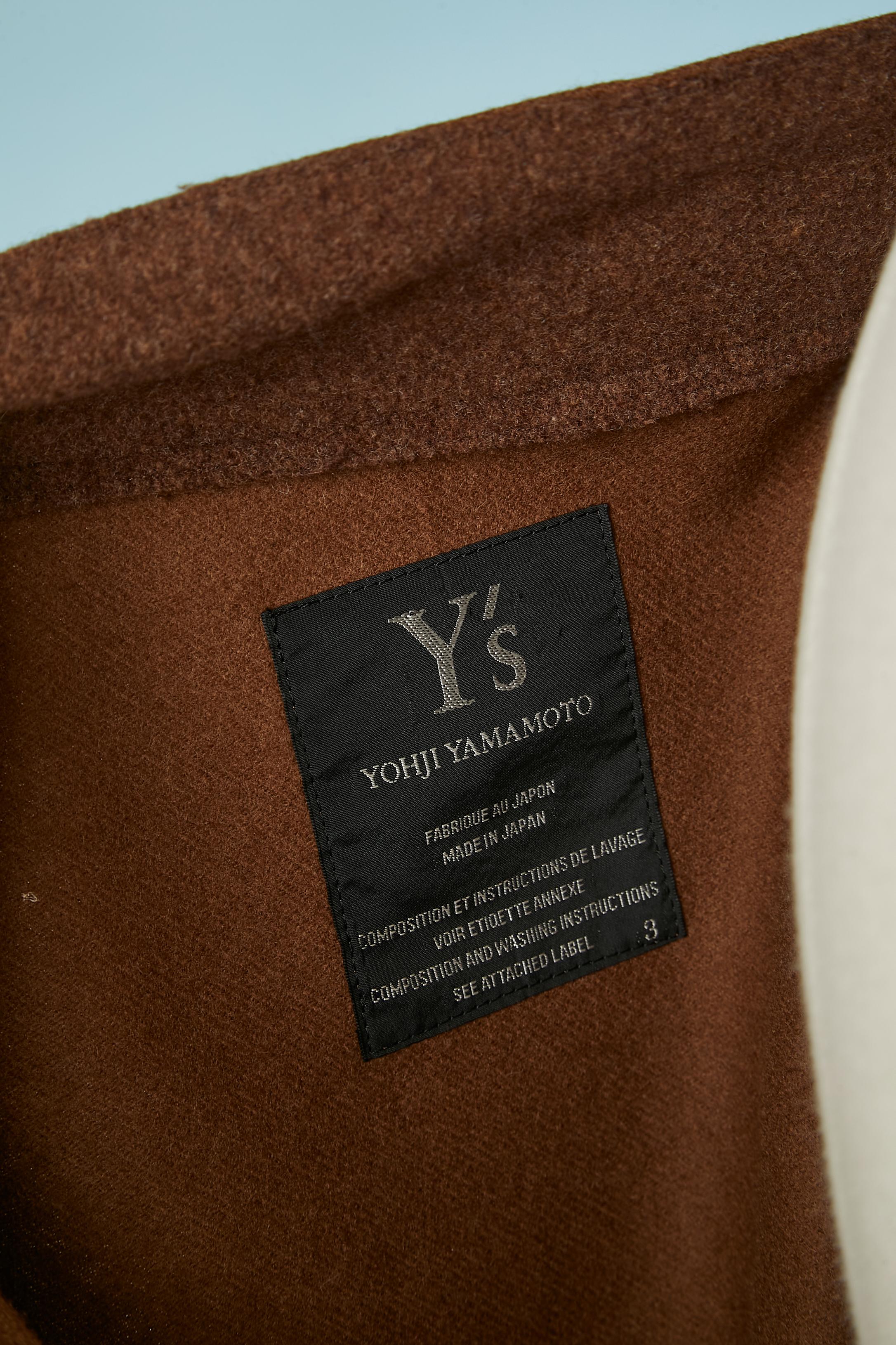 Zweifarbiger Herrenmantel aus Baumwolle und einem aus Wolle von Yohji Yamamoto  im Angebot 6