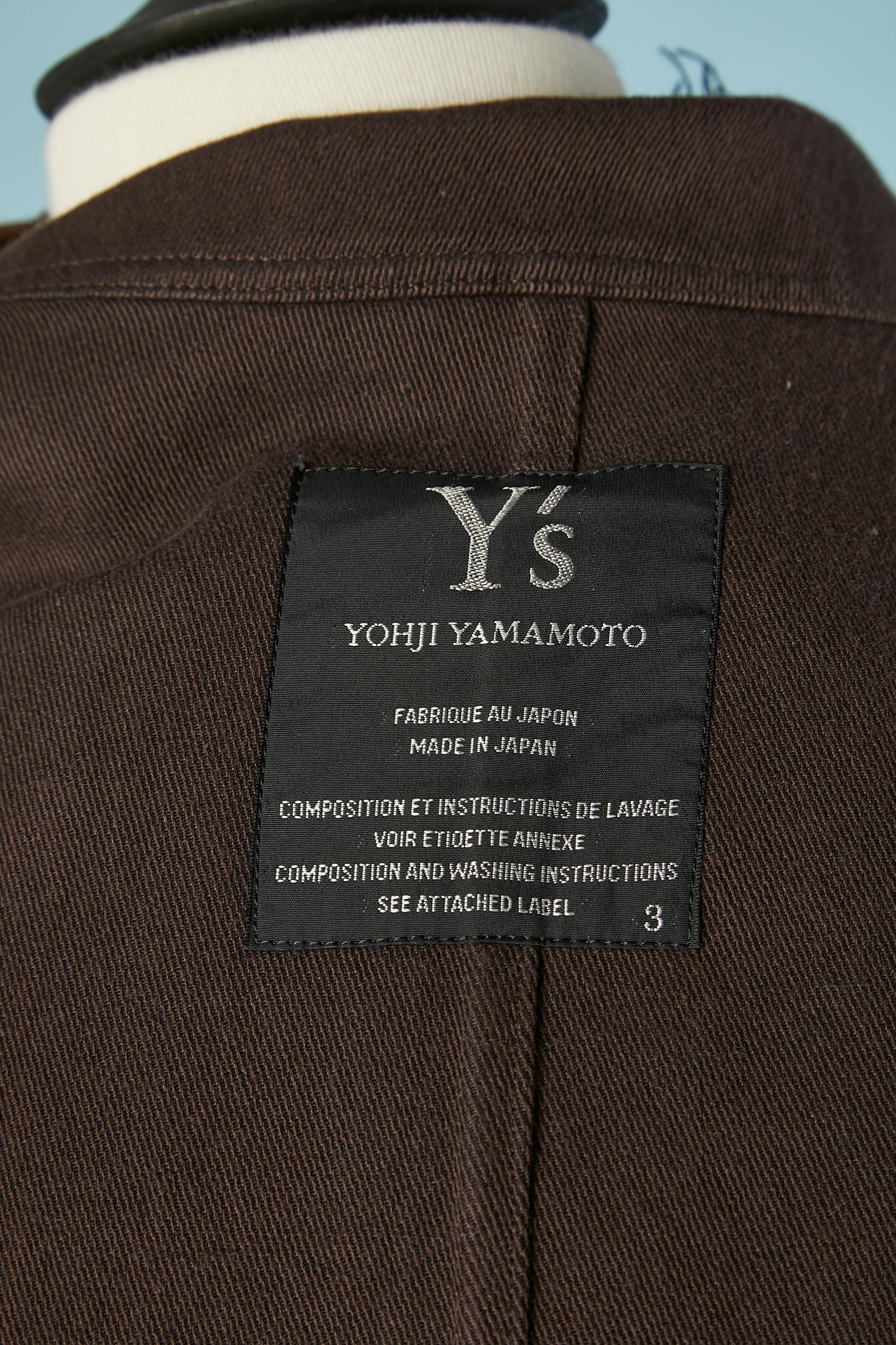 Zweifarbiger Herrenmantel aus Baumwolle und einem aus Wolle von Yohji Yamamoto  im Angebot 1