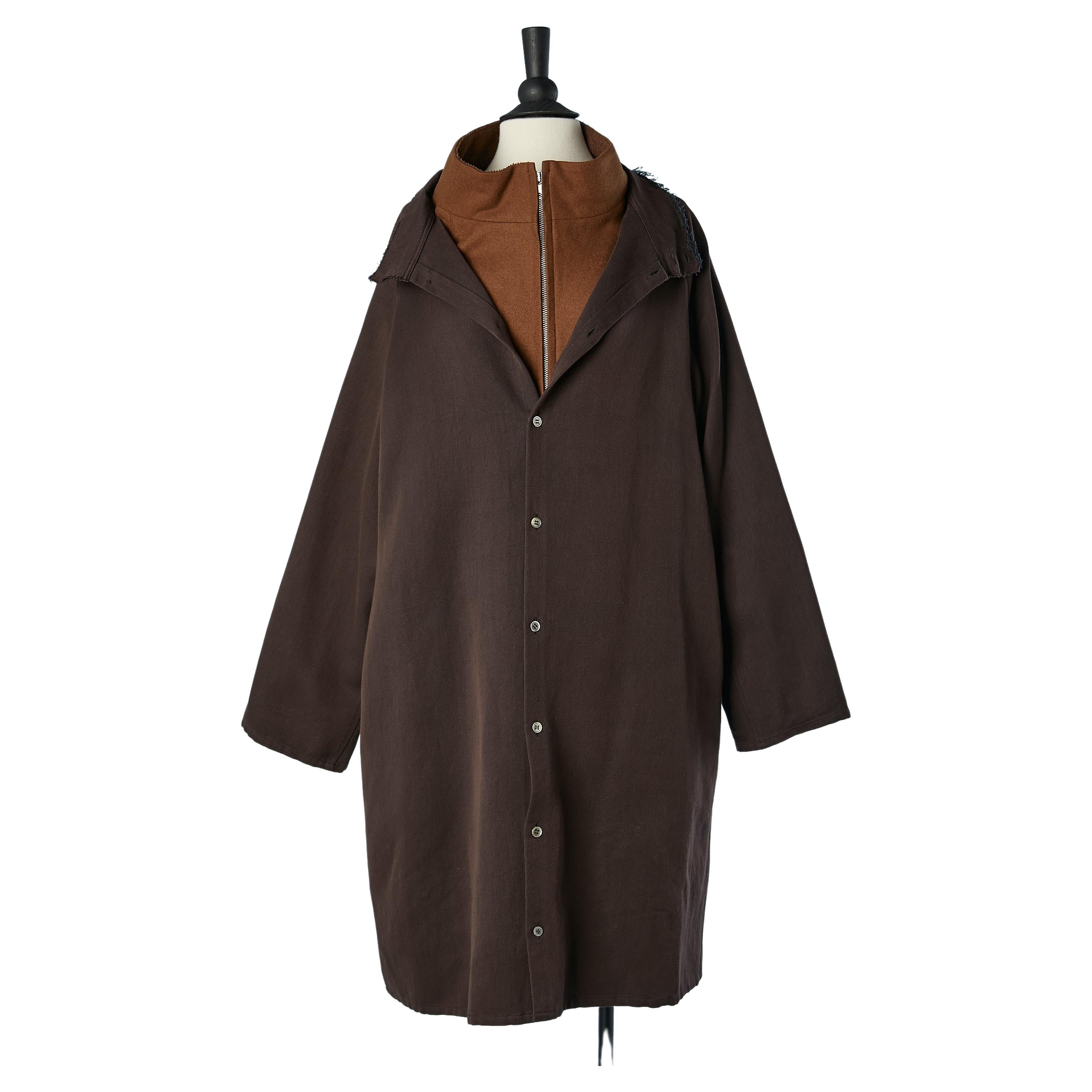 Men Double-lays coat made of one in cotton and one in wool Y's Yohji Yamamoto  For Sale