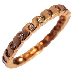 Herren Eternity-Ring S-förmiges Design 22 Diamanten 0,25 ct TW VS-SI Gelbgold 14 kt