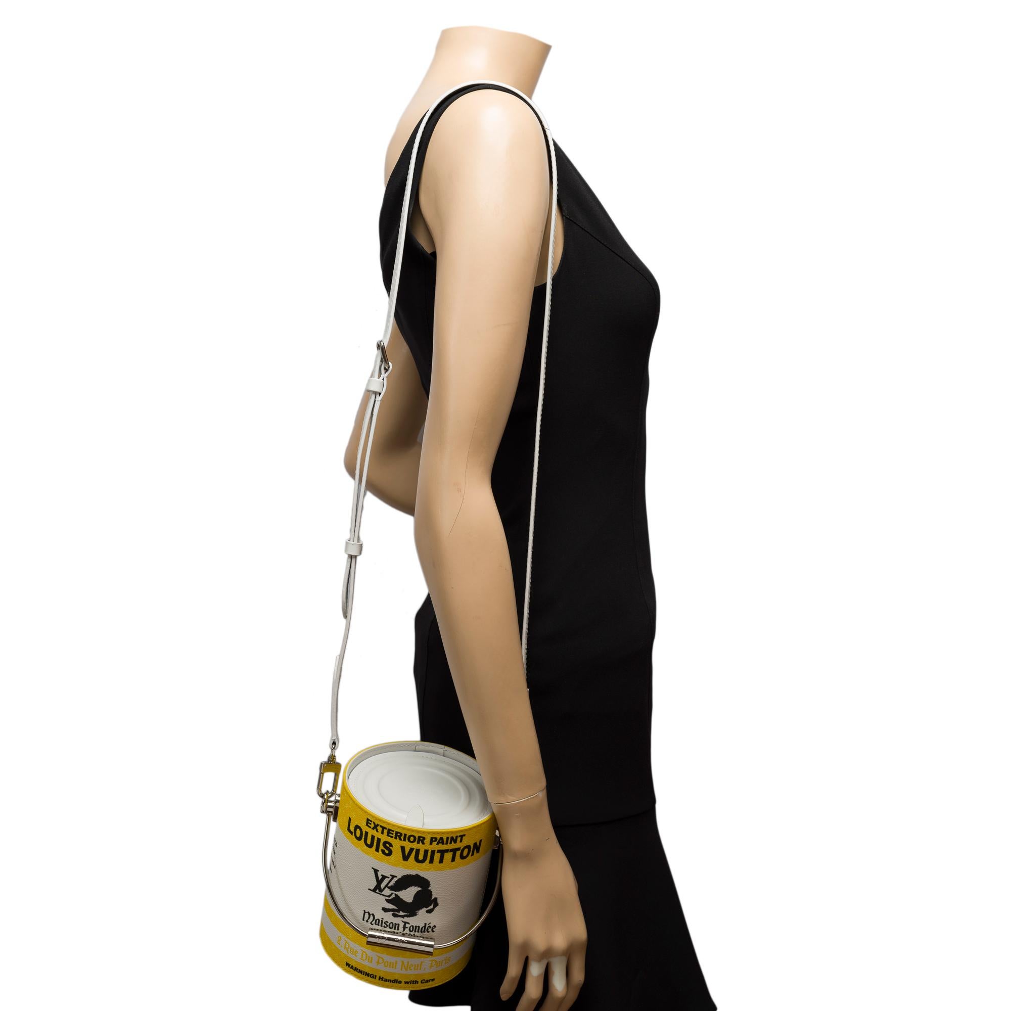 Men FW 2022/ Virgil Abloh/ Louis Vuitton Paint can shoulder bag in Yellow For Sale 6