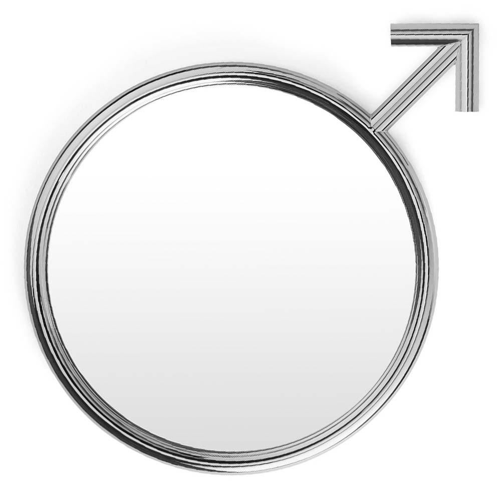Fait main Miroir pour hommes en finition chromée ou finition dorée en vente