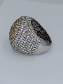 Men natural diamond ring 13.3g 10 Karat White gold