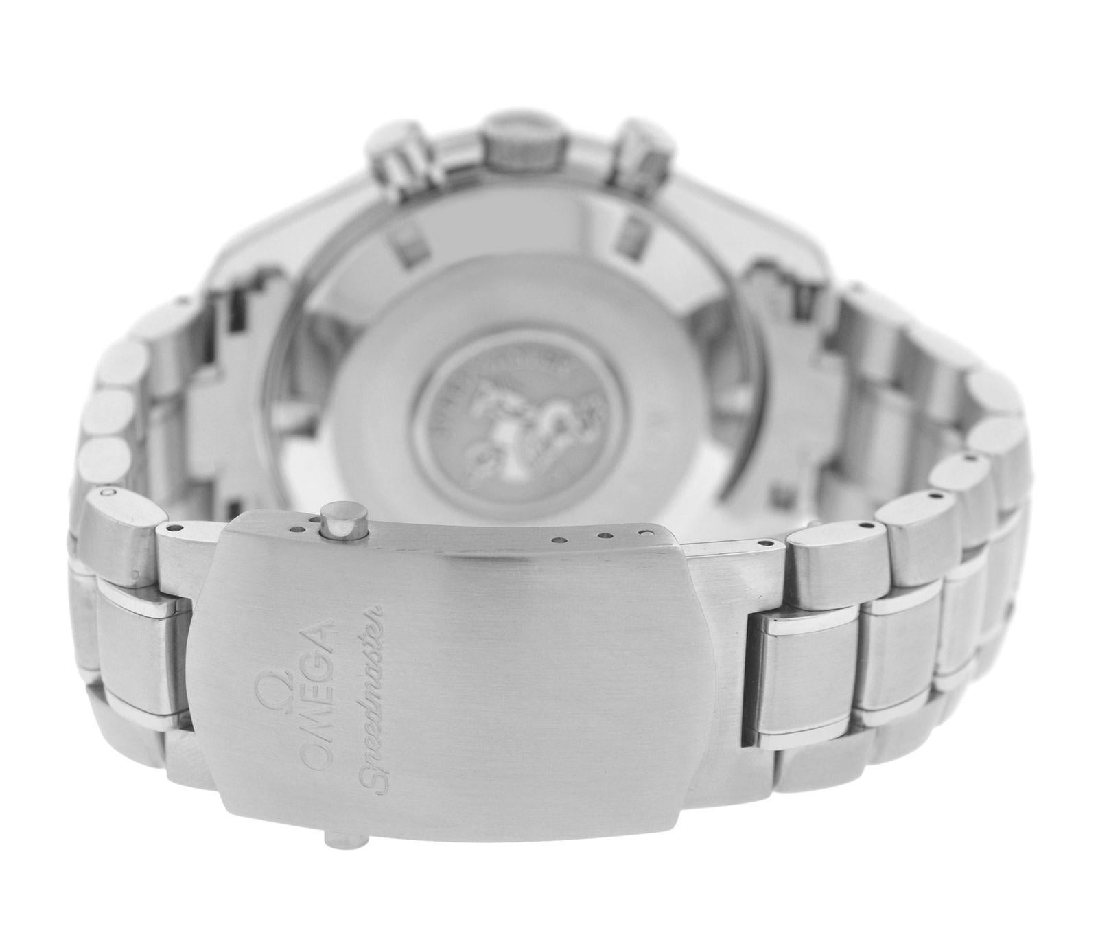 Men Omega Speedmaster Broad Arrow Steel Co-Axial Chronometer Watch For Sale 1