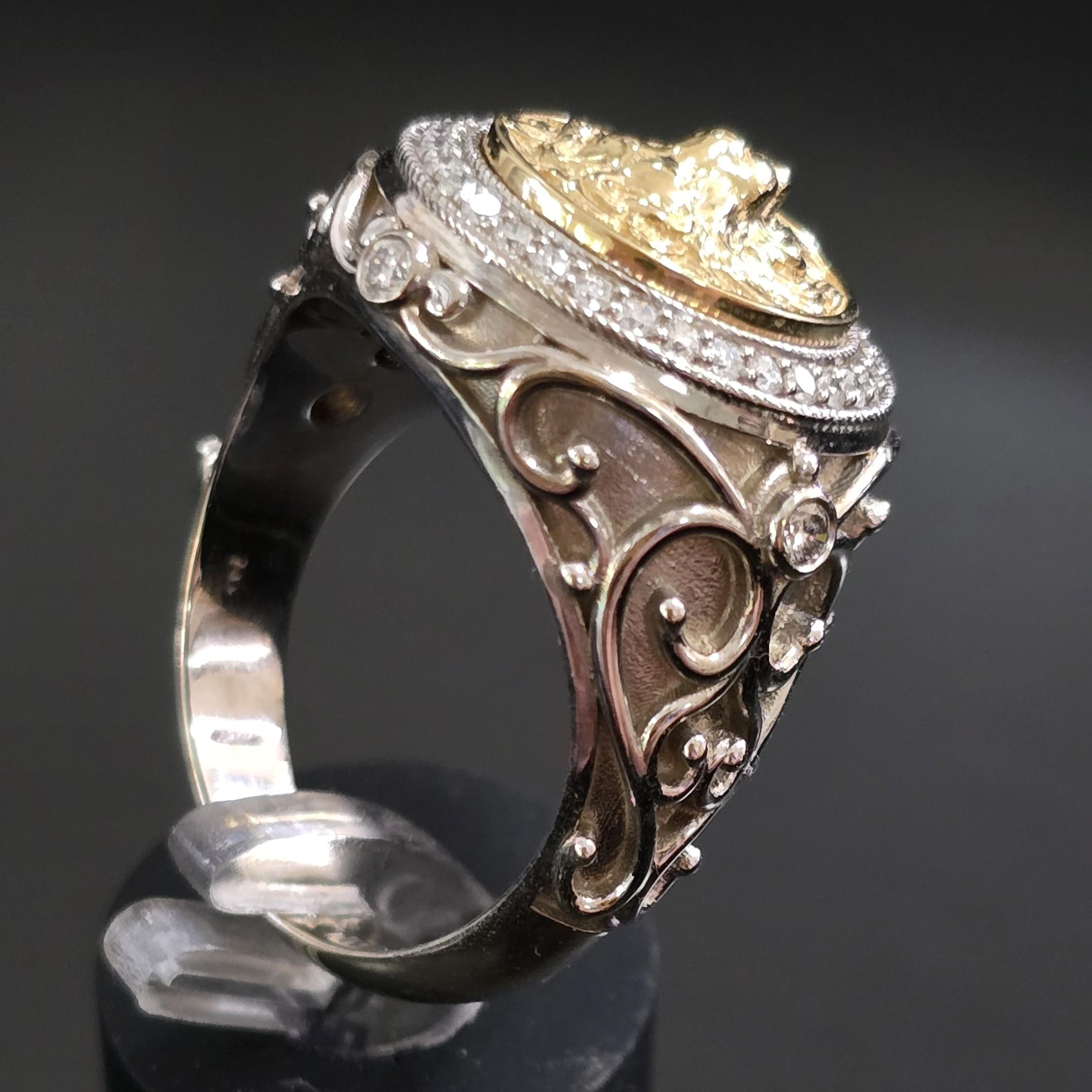 Männerring, Löwenring für Männer, Löwenring für Männer, Luxusring für Männer, Siegelring für Männer im Angebot 2