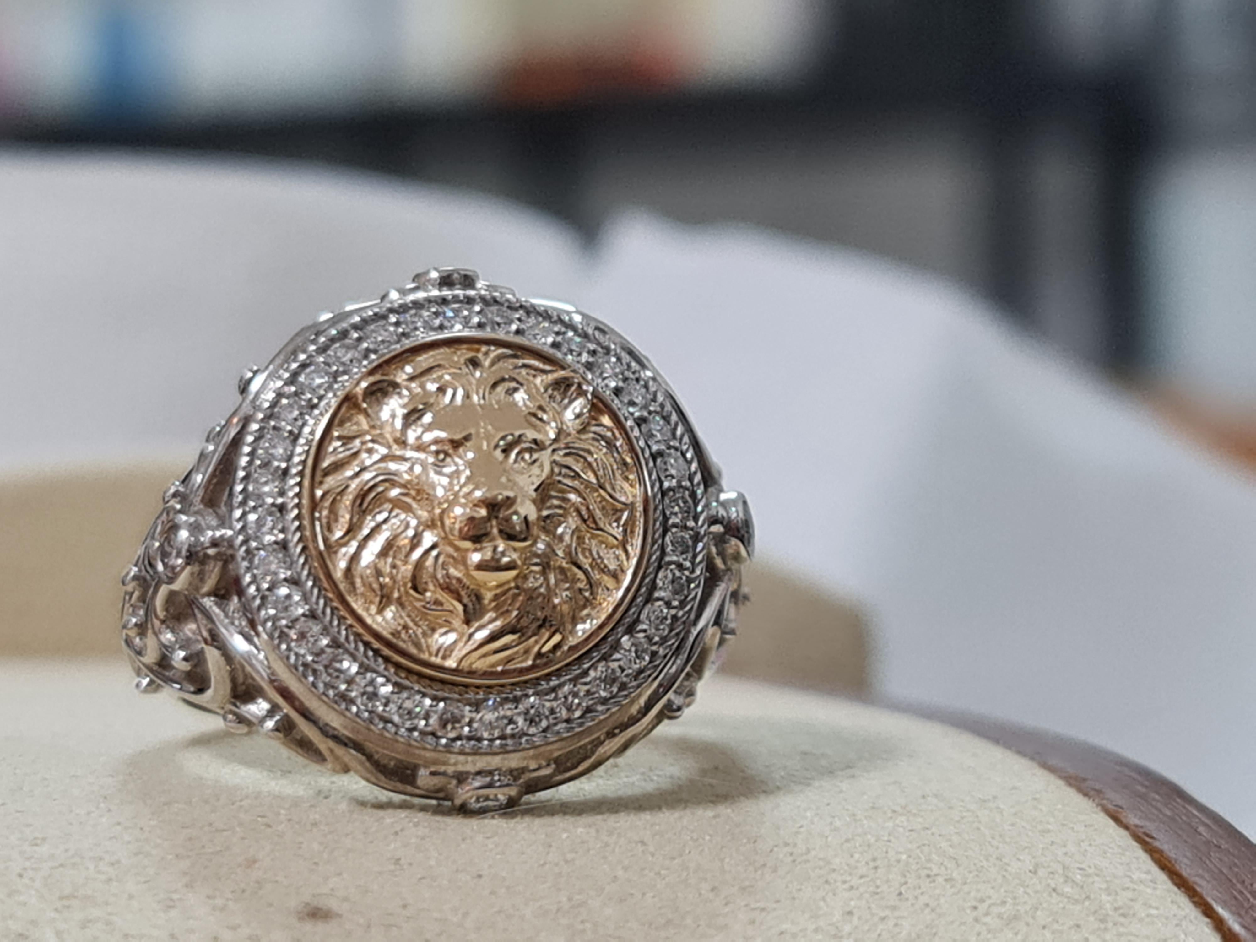 Men ring, Lion ring for men, Lion Men's Ring, Luxury Men's Ring, Men signet ring For Sale 2