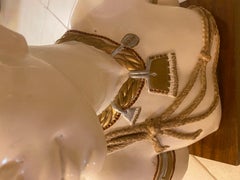 Men Sculpture Ceramic with Original Paint Aboriginal, Italy, 1970