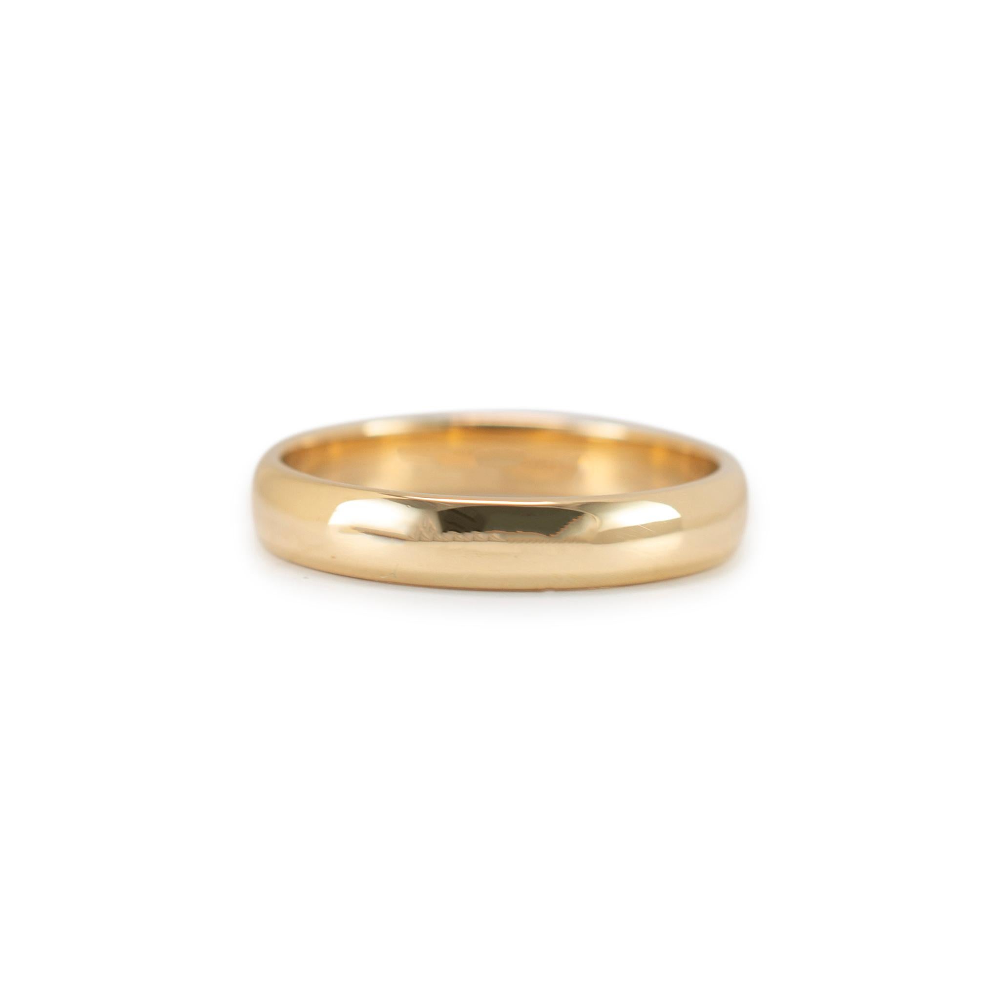 Homme Tiffany Forever Anneau de mariage 4.5mm en or jaune 18K Pour hommes en vente