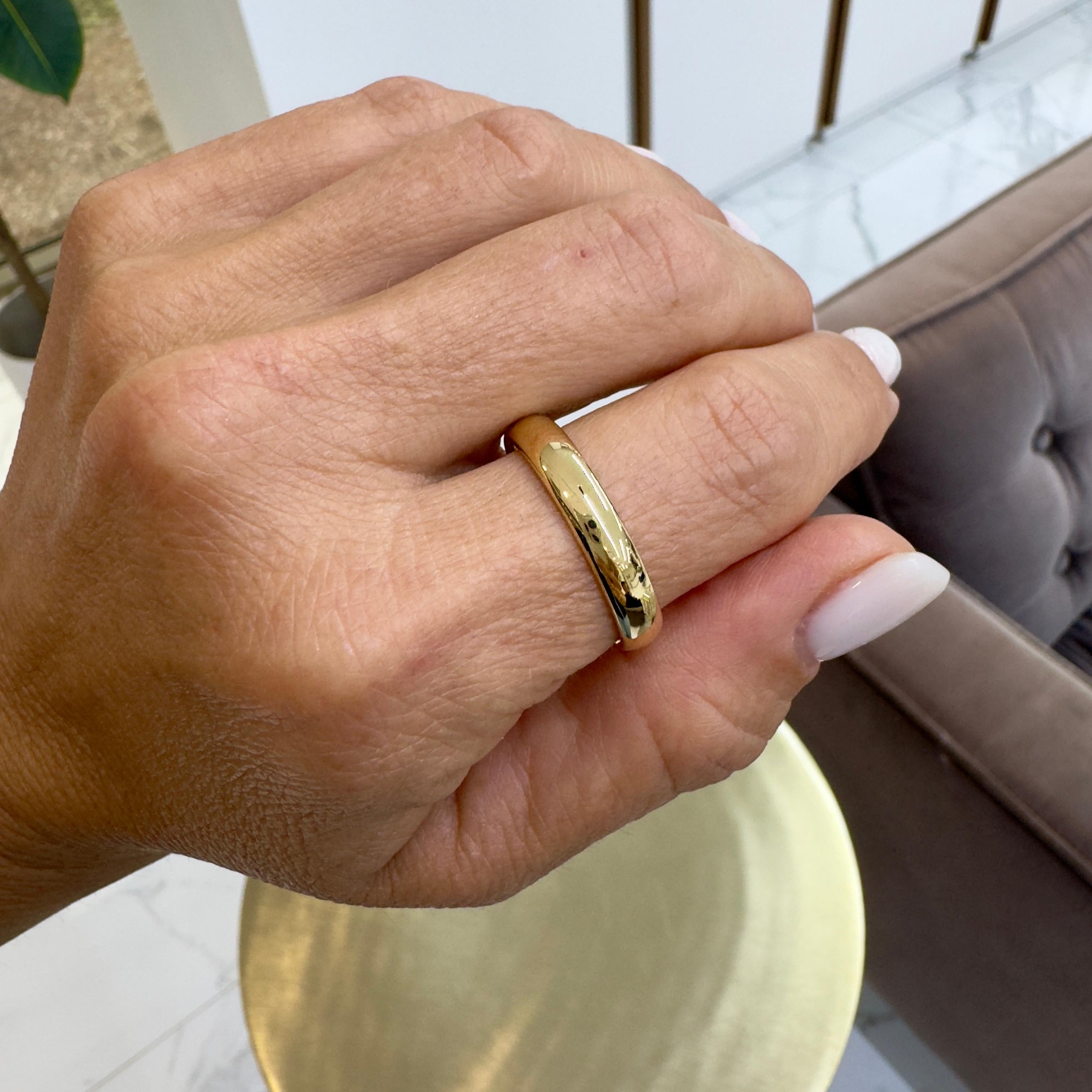 Homme Tiffany Forever Anneau de mariage 4.5mm en or jaune 18K en vente 2