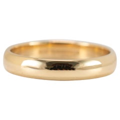 Men Tiffany Forever 18K Yellow Gold 4.5mm Wide Wedding Band Ring