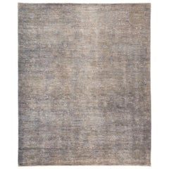 One-of-a-Kind Colorful Wool Hand-Knotted Area Rug, Mist, 8
 2 x 9
 10