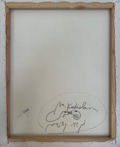 Bellissimo dipinto, colorato e vivace Testa di pecora rossa di Kadishman