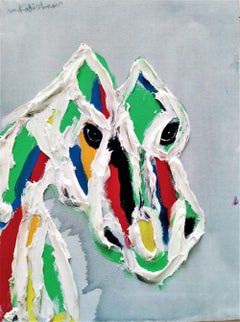 Expressive Acrylic on canvas painting -Horse: Symbol of Strength and Freedom