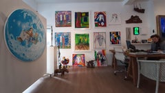 Menashe Kadishman, Sheep head 31, Acrylic on canvas