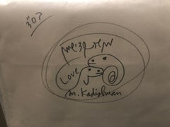 Menashe Kadishman, Sheep head 37, Acrylic on canvas