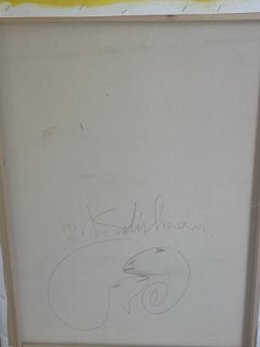 Menashe Kadishman, Sheep head 40, Acrylic on canvas