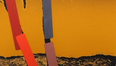 Goldpalme, konzeptioneller Kunstsiebdruck von Menashe Kadishman