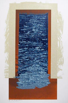 Doorway II, Abstract Hand-Colored Serigraph