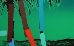 Green Palm, Conceptual Art Screenprint by Menashe Kadishman