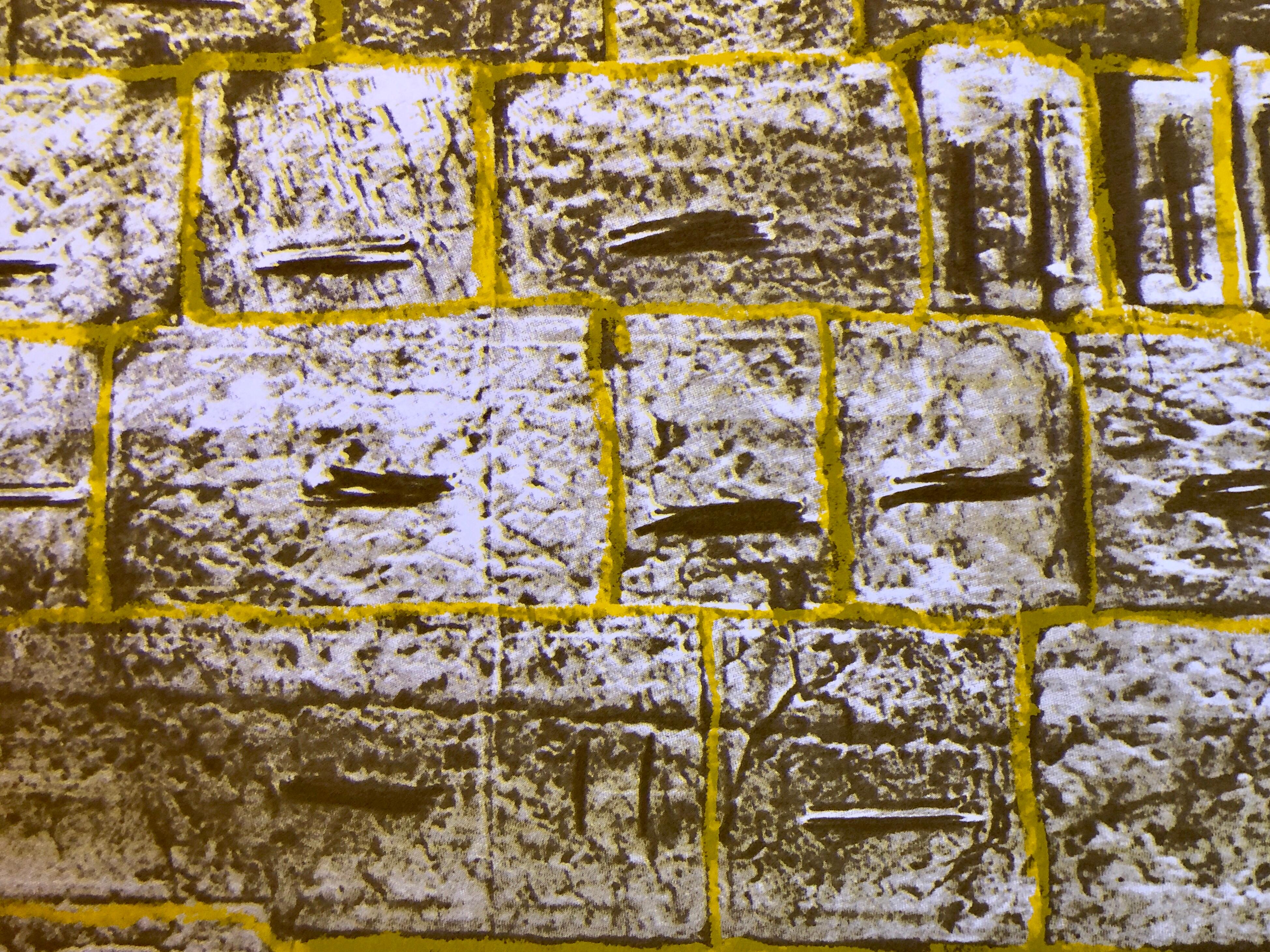 Israeli Modernist Silkscreen Print Kotel Wall Jerusalem Kadishman Lithograph 1