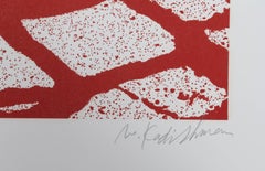 Rote Erde, Aquatinta-Radierung von Menashe Kadishman