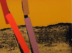 Rote Palme, konzeptioneller Siebdruck von Menashe Kadishman