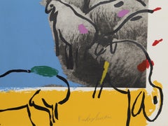 Sheep Portfolio 7, konzeptioneller Pop-Art-Siebdruck von Menashe Kadishman