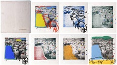 Portfolio de 7 gravures et sérigraphies de Menashe Kadishman