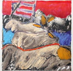 Oveja, serigrafía moderna firmada por Menashe Kadishman