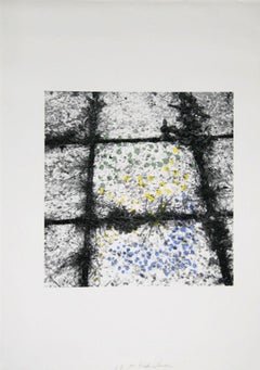 Azulejos, serigrafía moderna firmada por Menashe Kadishman