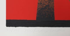 Tree in Tree (Red and Orange), Conceptual Screenprint by Menashe Kadishman