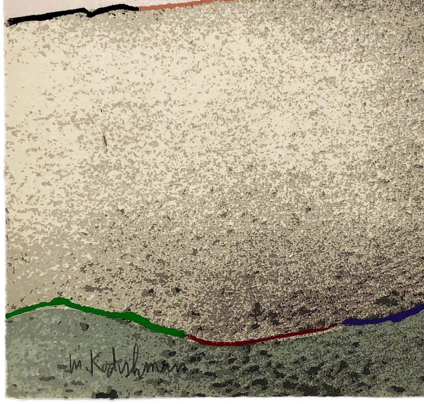 Senza titolo (da Dieci pittori sulla guerra e la pace), litografia firmata a mano - Print di Menashe Kadishman