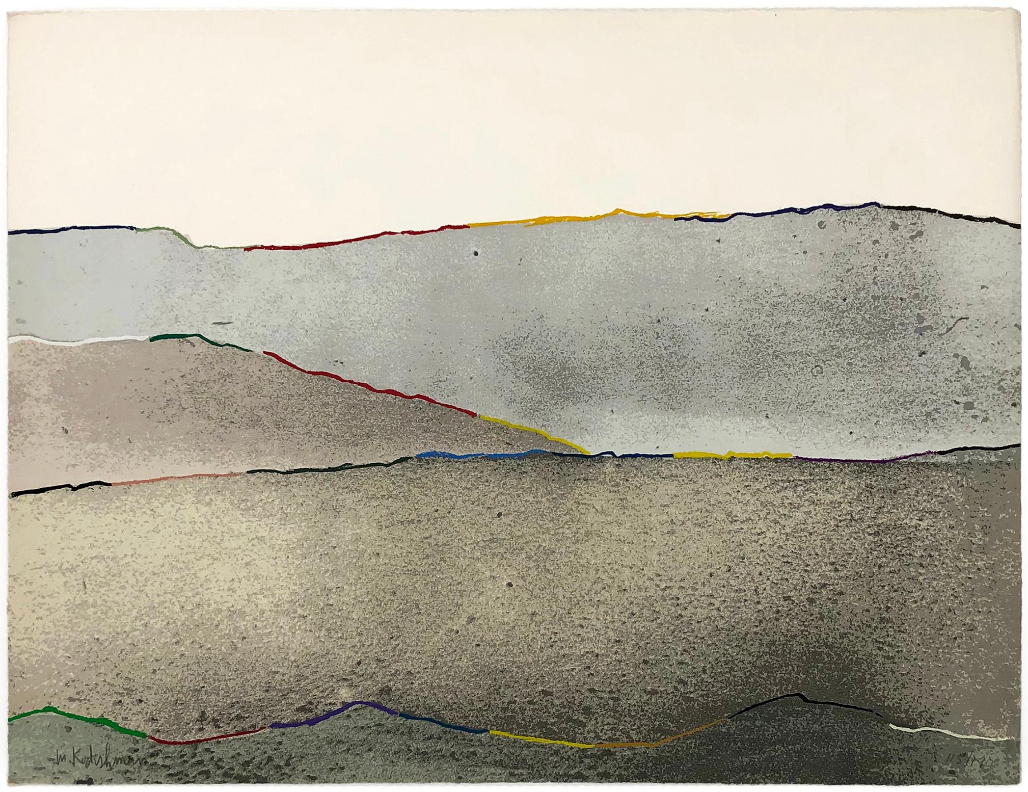 Figurative Print di Menashe Kadishman - Senza titolo (da Dieci pittori sulla guerra e la pace), litografia firmata a mano