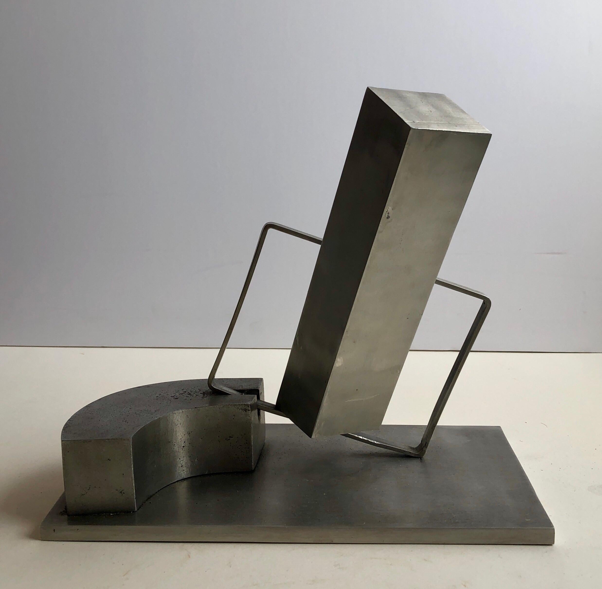 1969 Israeli Abstract Sculpture Stainless Steel Menashe Kadishman Suspension 6