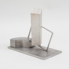 Sculpture abstraite israélienne de 1969 en acier inoxydable Menashe Kadishman