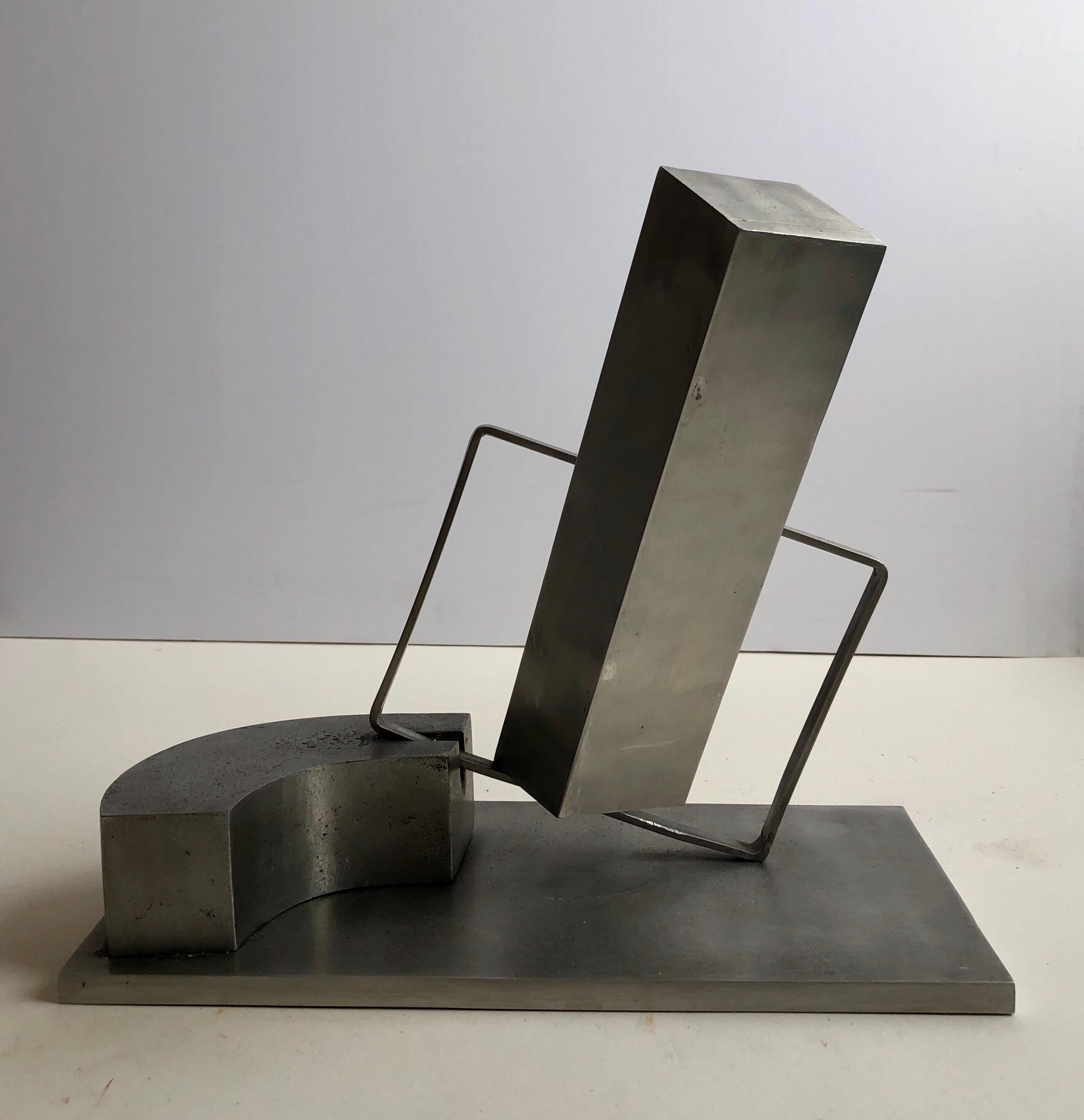 1969 Israeli Abstract Sculpture Stainless Steel Menashe Kadishman Suspension 1