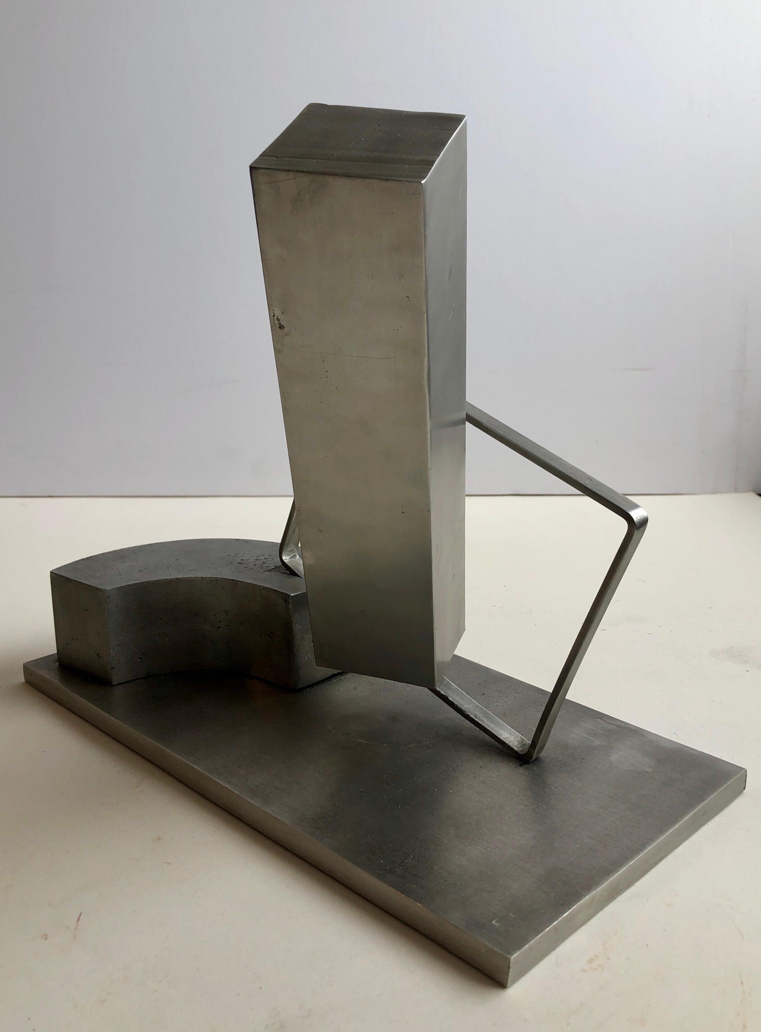 1969 Israeli Abstract Sculpture Stainless Steel Menashe Kadishman Suspension 6