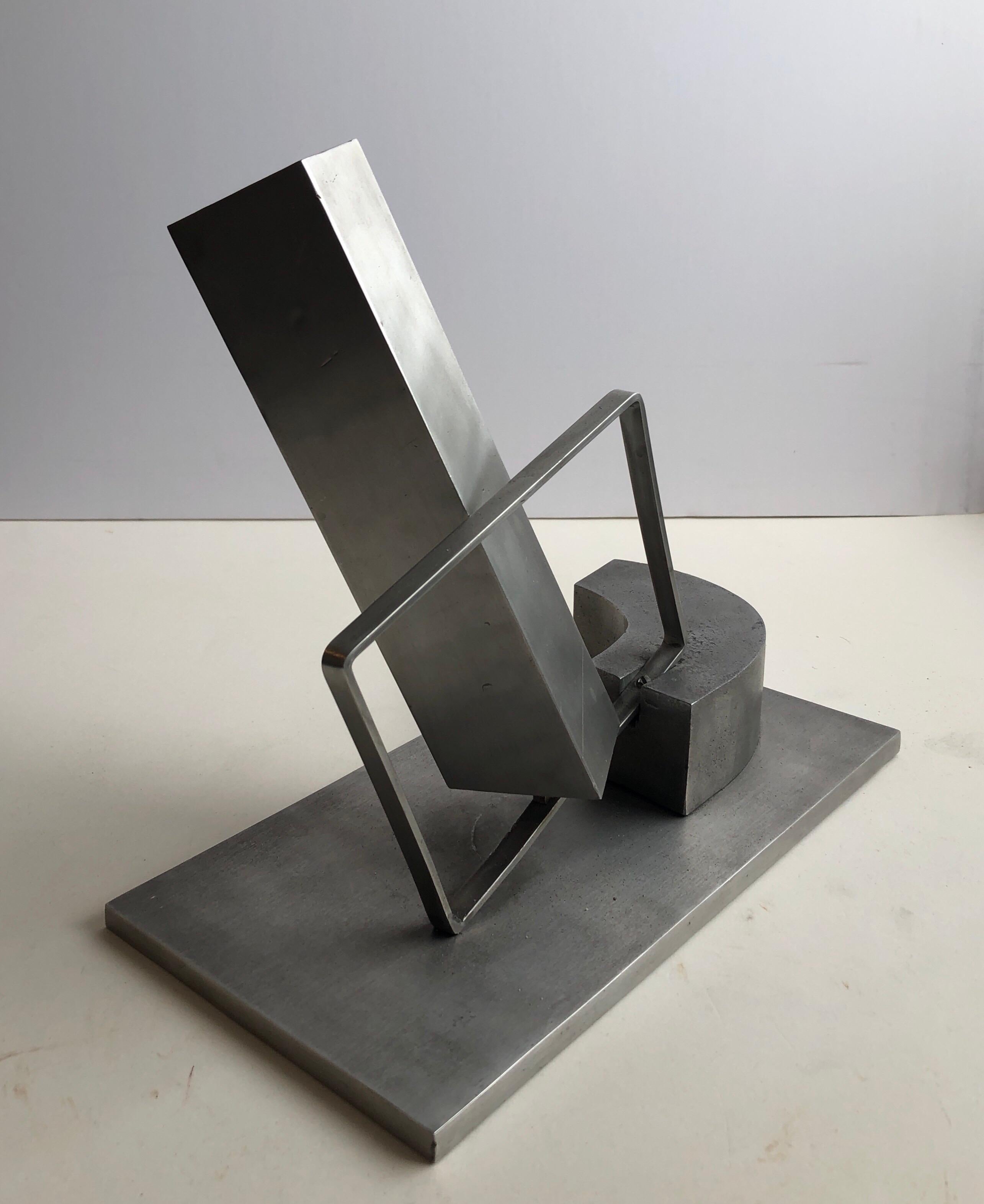 1969 Israeli Abstract Sculpture Stainless Steel Menashe Kadishman Suspension 5