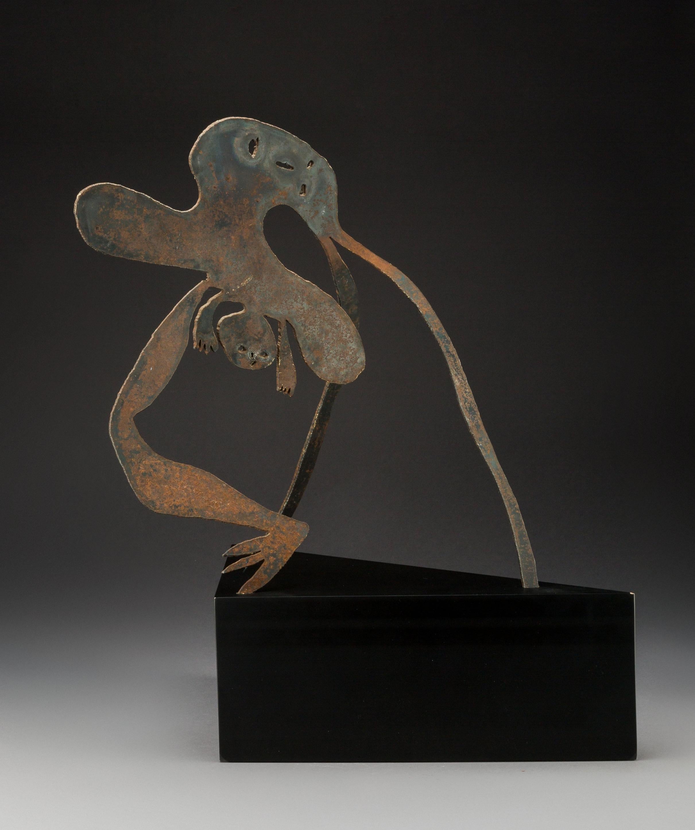 Grande sculpture abstraite israélienne des années 1970 Birth, Menashe Kadishman en vente 1