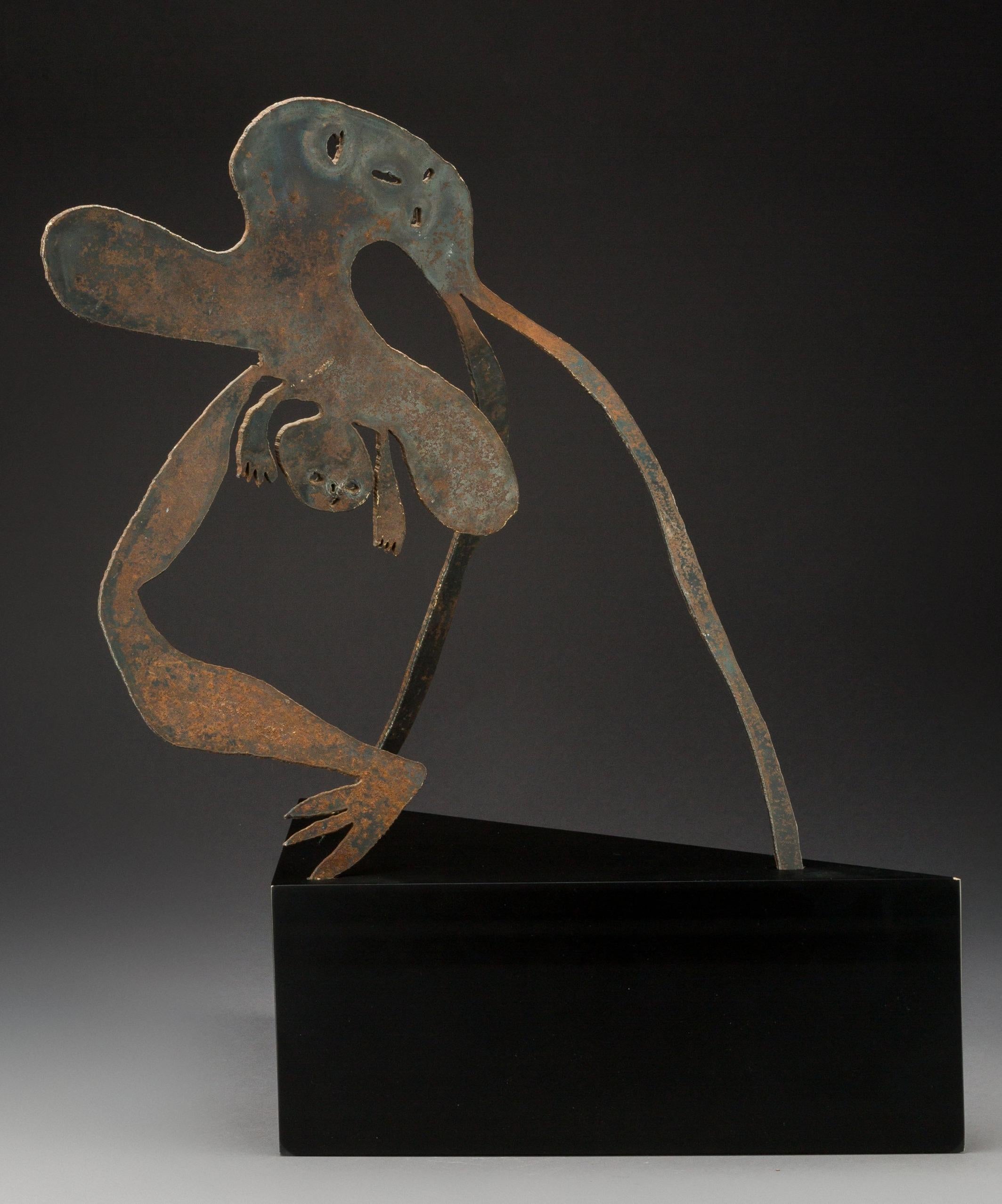 Grande sculpture abstraite israélienne des années 1970 Birth, Menashe Kadishman en vente 4