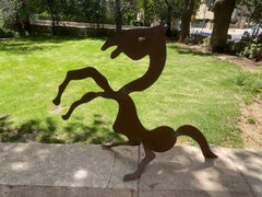 Large figurative Horse iron sculpture by Kadishman
