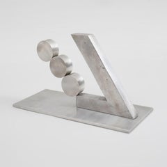 Rare sculpture abstraite israélienne de 1970 en acier Menashe Kadishman